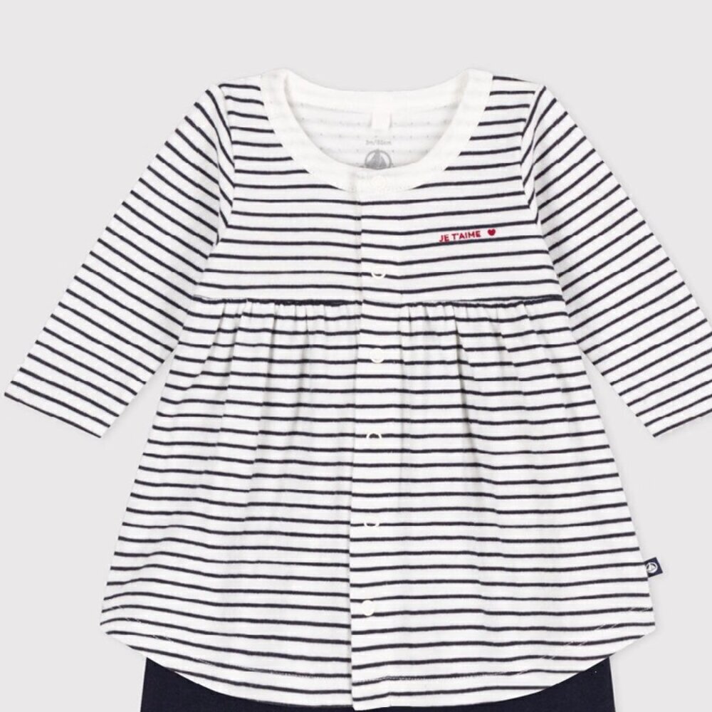 Petit Bateau Baby Cotton Sailor Dress 3M
